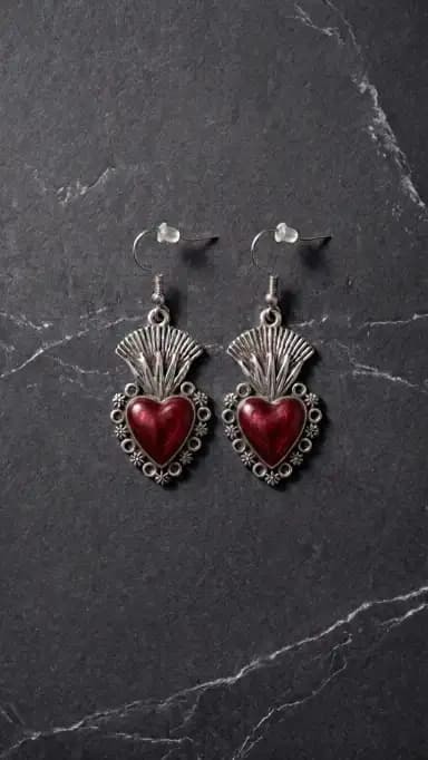 "Cherry Bombs" - Artistic Swarovski Drop Earrings