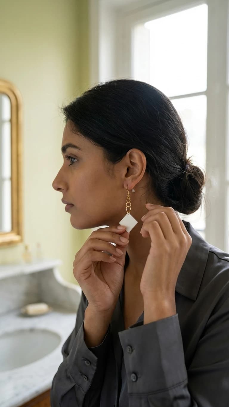 "Sea Diamond" - Shell Geometric Earrings