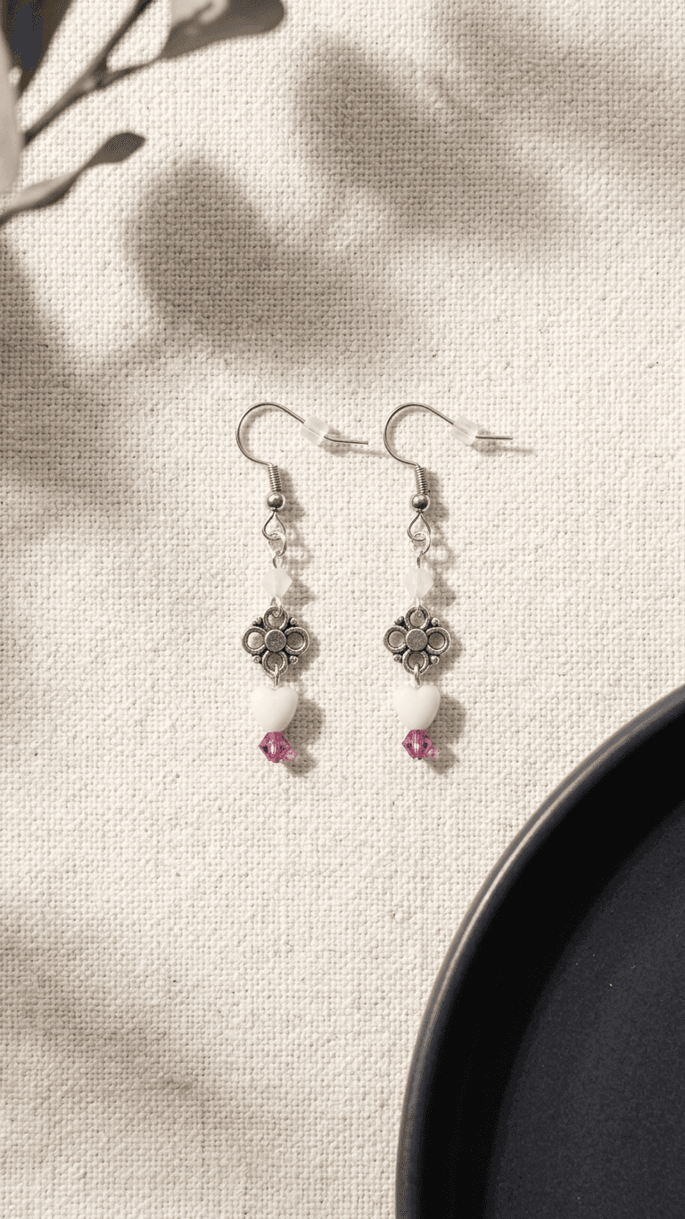 "Blush Heart 1" - Dainty Coquette Earrings